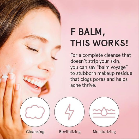 grace & stella Cleansing Balm - Oil-Based Makeup Remover - Gentle & Moisturizing Facial Cleanser, Non-Stripping Formula for Double Cleansing Heavy Makeup - Vegan Fragrance-Free Skincare (164g / 5.8oz)