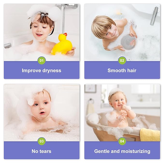 Children's 2-in-1 Shampoo and Body Wash (250ml), Plant-based Cleaning and Mild Ingredients, Suitable for 0+ 1+ 2+ 3+ Age Groups