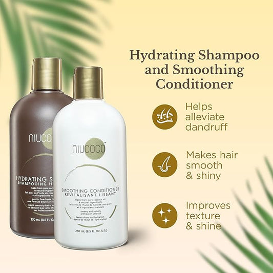 | All-Natural Coconut Oil Shampoo and Conditioner | 100% Non-Toxic | Bundle Pack (250ml)