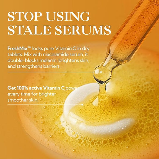 LANBENA Revolutionary Vitamin C Serum for Face, Illuminating Fcae Serum With Niacinamide, Brightening Anti-Aging Essence for Sensitive Skin, Non-Greasy, Reduces Dark Spots & Wrinkles (1.05 Oz)