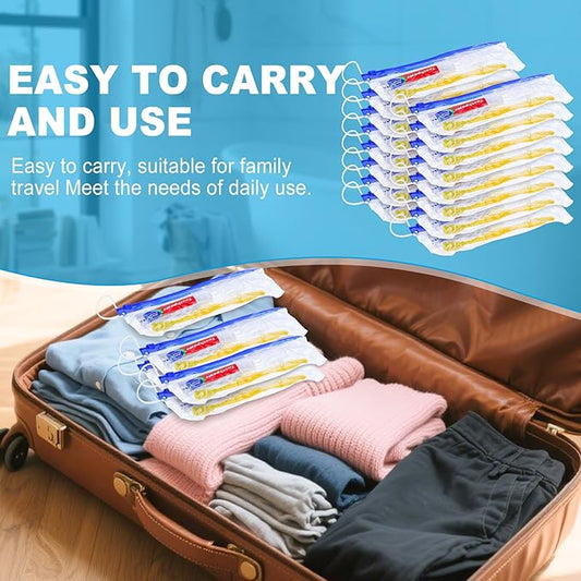 10 pcs Disposable Toothbrushes with Toothpaste and Floss Set,Yellow Individually Wrapped Bulk Single Use Toothbrush Floss Cover Travel Toothbrushes Kit with Zip Bag for Homeless,Hotel,Guest