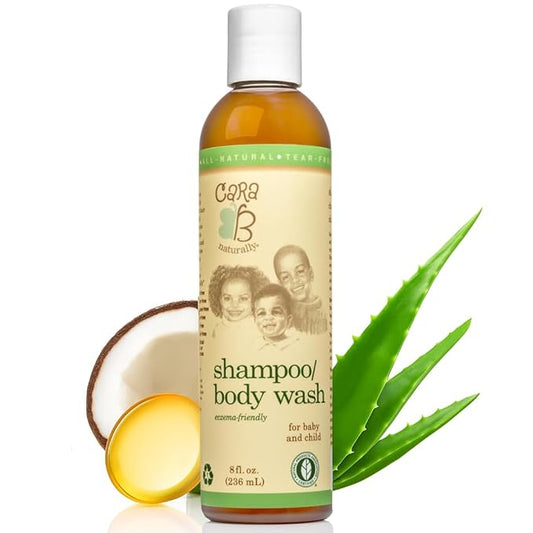 Tear-Free Baby Shampoo & Body Wash for Textured Hair & Melanin-Rich Sensitive Skin, Hydrating Cleanser for Curls, Black & Brown Babies, African American Toddlers, Children & Kids of Color, 8 oz