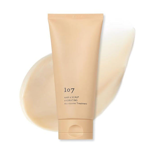 107 HAIR & SCALP HYDRATING Microbiome Treatment, Both Hair & Scalp Hydrating Scalp Treatment, Ginseng, Caffeine, and Biotin, Helps Soothe Scalp Discomfort, (6.08 fl oz)