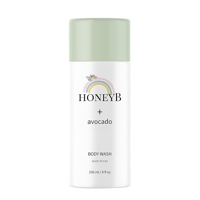HONEYB Baby Body Wash and Shampoo with Avocado Oil Formulated with Gentle, Baby Skincare Products | All-Natural Ingredients to Deeply Moisturize Skin 8 FL 0z