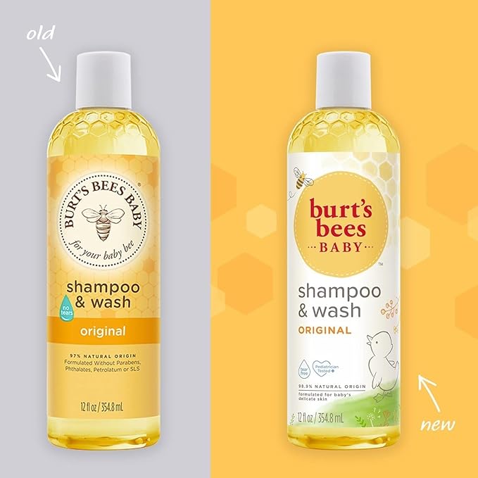 Burt's Bees Baby Bee Shampoo & Wash, Tear Free, 12-Ounce Bottles (Pack of 3)