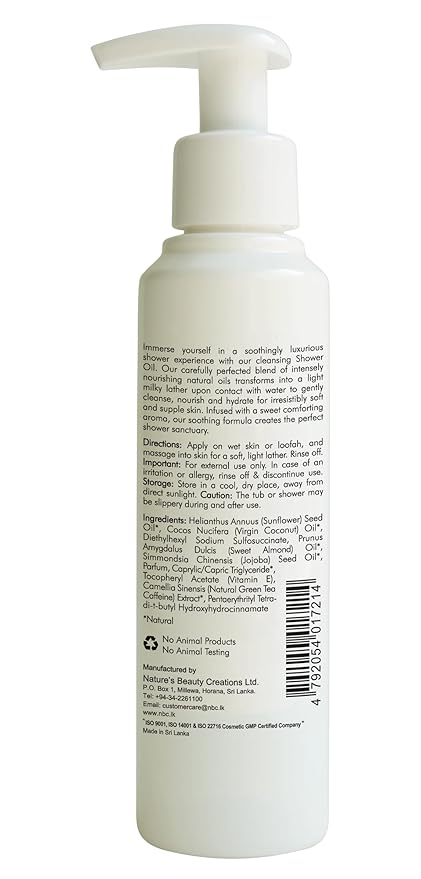Nature’s Secrets Cleansing & Softening Coconut Shower Oil: Oil-to-Milky Lather. Sulfate-Free. 80% Natural Oils. Mineral Oil-Free. Ideal For Dry & Extra Dry Skin. For Softer, Smoother & Nourished Skin.