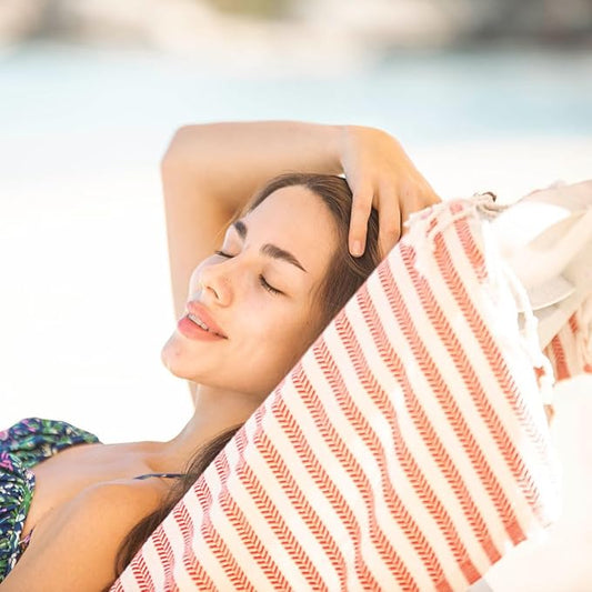 Bazaar Anatolia Turkish Beach Towel – 100% Cotton, Quick Dry, Sand Free Fall Decor Towel for Bathroom and Camping – Oversized 71x39 Inches – Arpa Orange