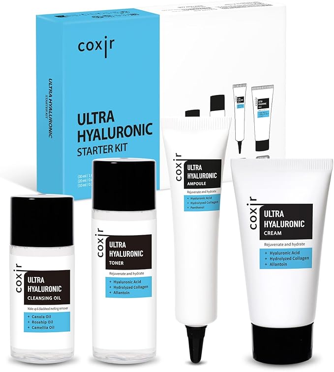 [Travel KIT] coxir Ultra HYALURONIC/Cleansing Oil+Toner+ampoule+Cream Holiday Miniature/[2.68 fl.oz (Pack of 1)] / Korean Skin Care