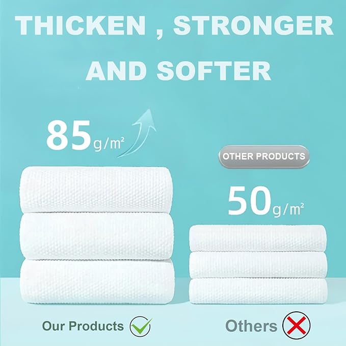 10 Pack Large Compressed Bath Towels Portable Lightweight Disposable Cotton Fiber Tablets Towel for Travel, Camping, Gym, Swimming, Beach (55" X 28")