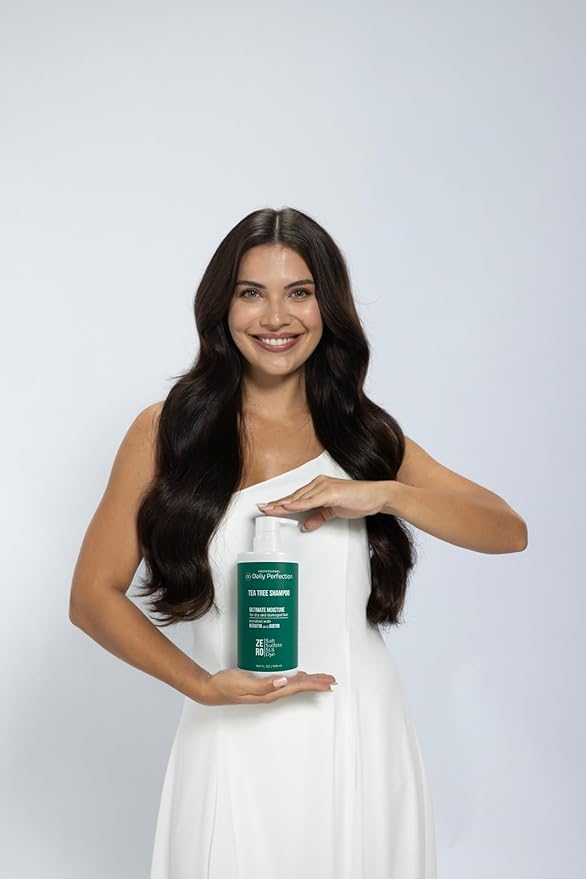 (dp) Tea Tree Shampoo – Hydrate & Soothe Dry Scalp and Hair – Clean + Salon-Grade Formula with Biotin & Keratin