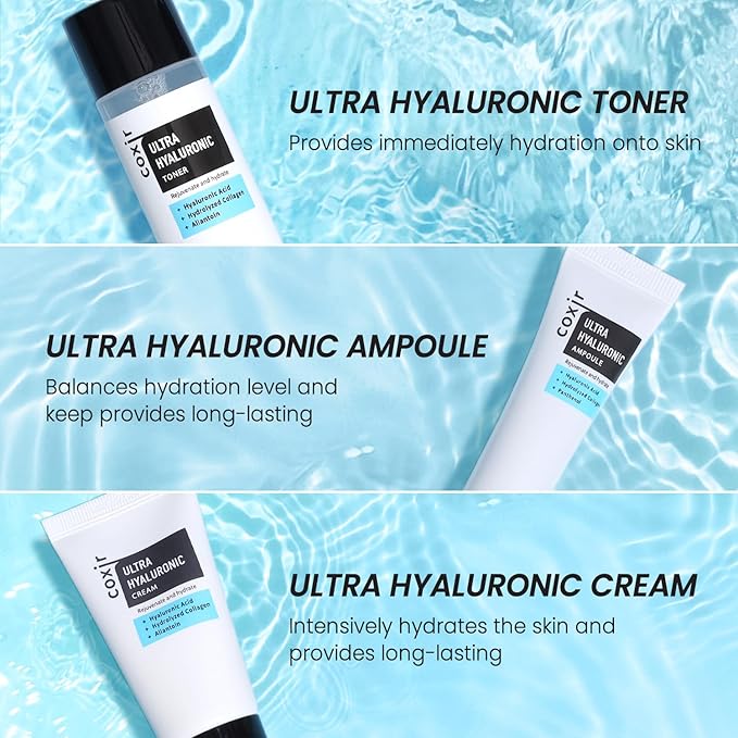 [Travel KIT] coxir Ultra HYALURONIC/Cleansing Oil+Toner+ampoule+Cream Holiday Miniature/[2.68 fl.oz (Pack of 1)] / Korean Skin Care