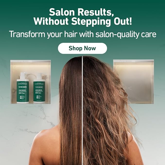 (dp) Tea Tree Shampoo & Conditioner – Hydrate & Soothe Dry Scalp and Hair – Clean + Salon-Grade Formula with Biotin & Keratin