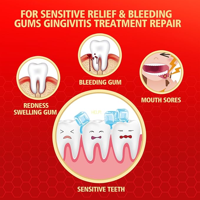 10% Nano-Hydroxyapatite Bee Wasp Venom Toothpaste for Remineralizing Enamel & Sensitive Relief,Gingivitis Bleeding Gum Treatment, Fights Plaque,Whitening Teeth - 120MIN Fresh Breath