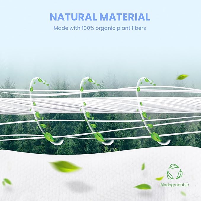 100 Sheet Daily Cleansing Towels Ultra Soft Dry Wipes for Sensitive Skin Disposable Facial Washcloths 100% Organic Viscose (Pack of 3)