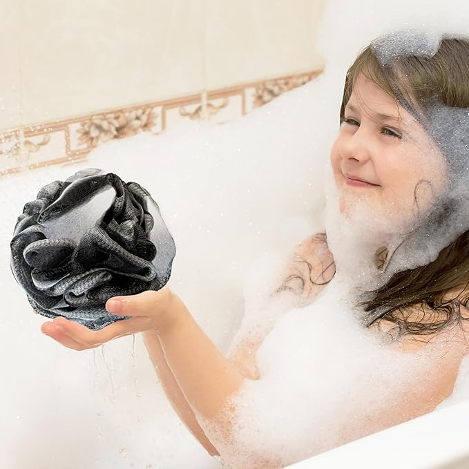 10 Pack Bath Sponges Loofahs 40g,Soft Mesh Shower Loofahs,Body Scrubber Bath Balls for Women and Men Children Washing,Beauty Bathing Accessories,Set of 5 Flower Color