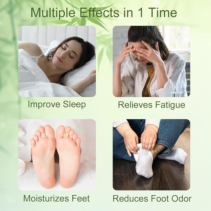 (100 Pads) Deep Cleansing Foot Pads for Better Sleep, Natural Bamboo Foot Patch | Relieve Stress, Improve Sleep and Relaxation