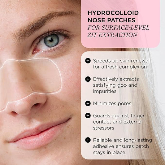 ZitSticka Pimple Patches for Face and Body, Goo Getter Hydrocolloid Patches to Cover Zits & Blemishes, Acne Patches or Zit Spot Stickers, Body Blemish Patch (Nose Strip Pack 8 Pack)