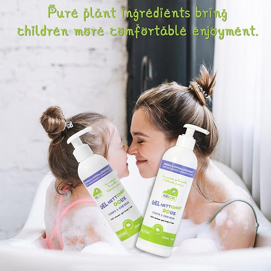 Children's 2-in-1 Shampoo and Body Wash (250ml), Plant-based Cleaning and Mild Ingredients, Suitable for 0+ 1+ 2+ 3+ Age Groups