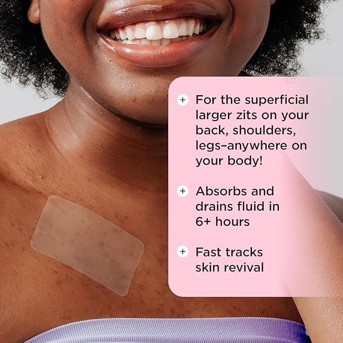 ZitSticka Pimple Patches for Face and Body, Goo Getter Hydrocolloid Patches to Cover Zits & Blemishes, Acne Patches or Zit Spot Stickers, Body Blemish Patch (Body Patch 9 Pack)